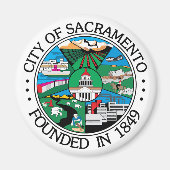 Stadszegel Sacramento Magneet (Voorkant)