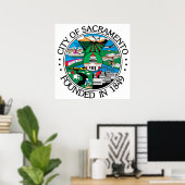 Stadszegel Sacramento Poster (Thuiskantoor)