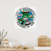 Stadszegel Sacramento Poster (Keuken)