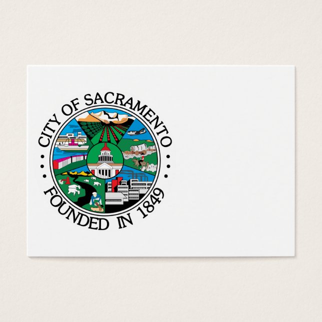 Stadszegel Sacramento Visitekaartje (Voorkant)