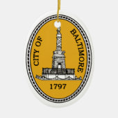 Stadszegel van Baltimore, MD Keramisch Ornament (Voorkant)