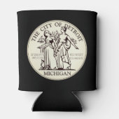 Stadszegel van Detroit Blikjeskoeler (Achterkant)