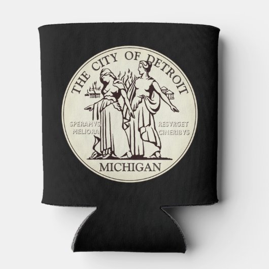 Stadszegel van Detroit Blikjeskoeler (Achterkant)