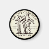 Stadszegel van Detroit Magneet (Voorkant)