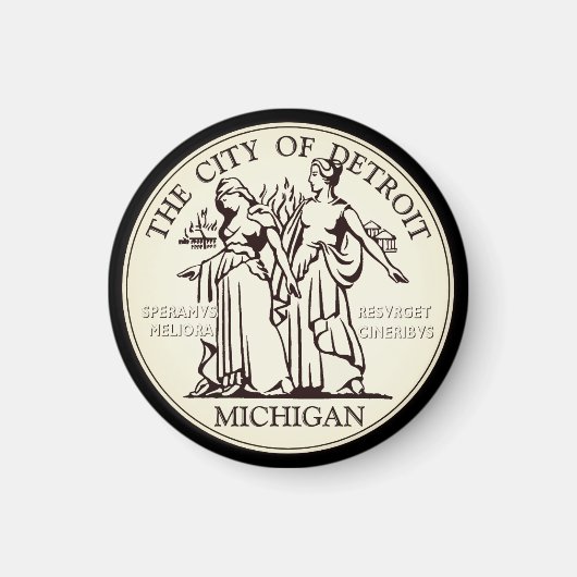 Stadszegel van Detroit Magneet (Voorkant)