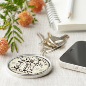 Stadszegel van Detroit Sleutelhanger (Zijkant)