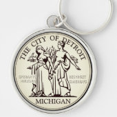 Stadszegel van Detroit Sleutelhanger (Voorkant)