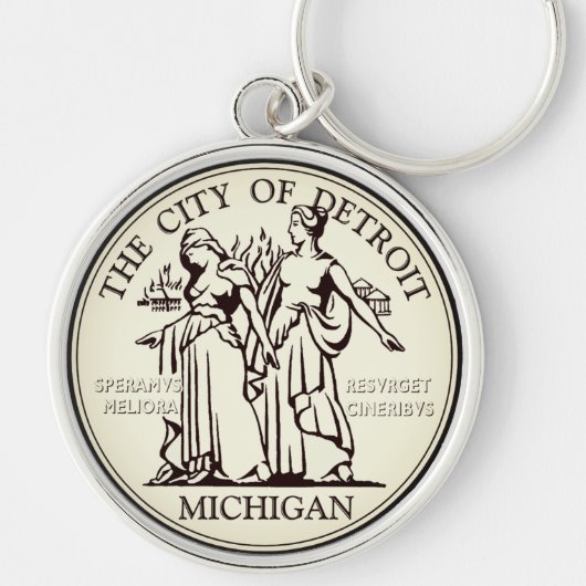 Stadszegel van Detroit Sleutelhanger (Voorkant)