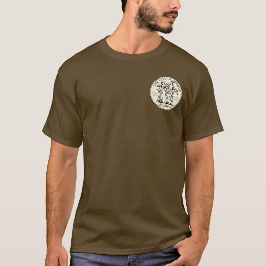 Stadszegel van Detroit T-Shirt (Voorkant)