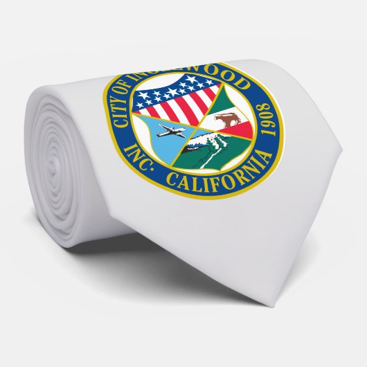 Stadszegel van Inglewood Californië Stropdas (Opgerold)