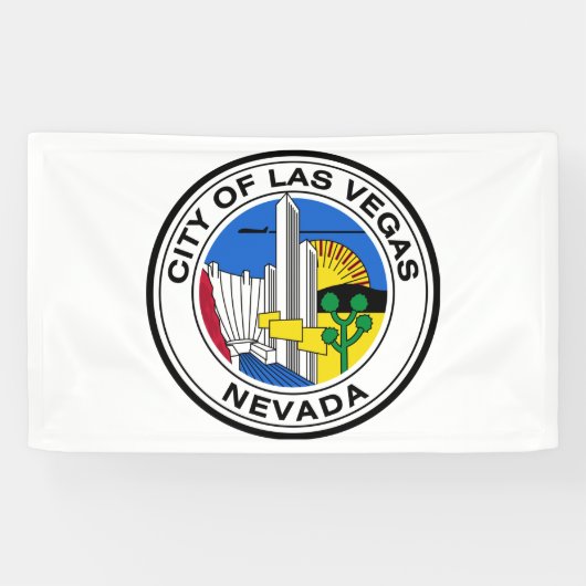 Stadszegel van Las Vegas (Nevada) Spandoek (Horizontaal)