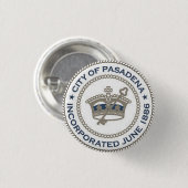 Stadszegel van Pasadena, Californië Ronde Button 3,2 Cm (Voorkant /achterkant)