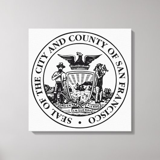 Stadszegel van San Francisco (Californië, Verenigd Canvas Afdruk (Voorkant)