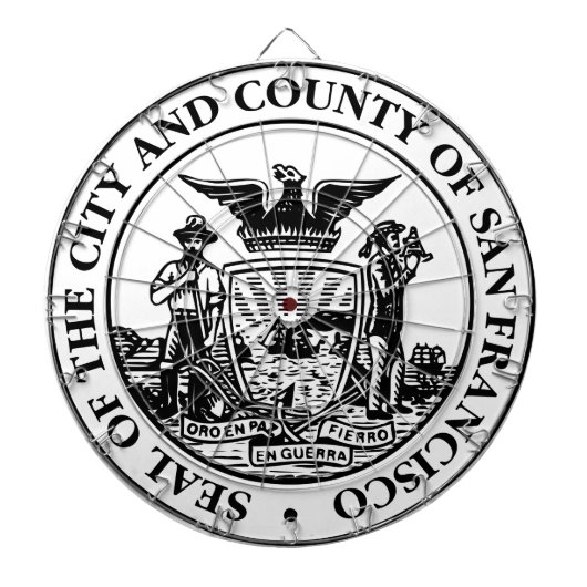 Stadszegel van San Francisco (Californië, Verenigd Dartbord (Voorkant)