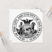 Stadszegel van San Francisco (Californië, Verenigd Kaart (Voorkant / Achterkant in situ)