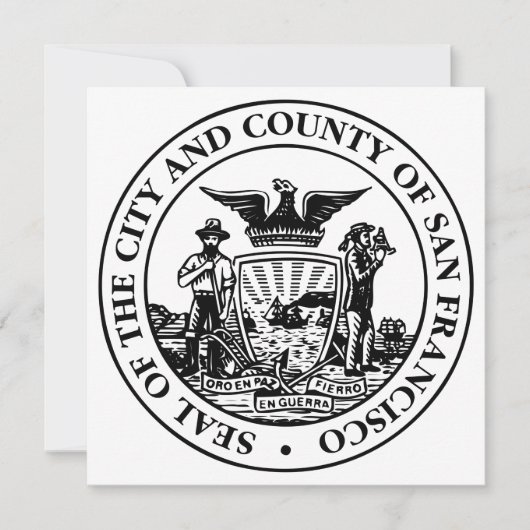 Stadszegel van San Francisco (Californië, Verenigd Kaart (Voorkant)
