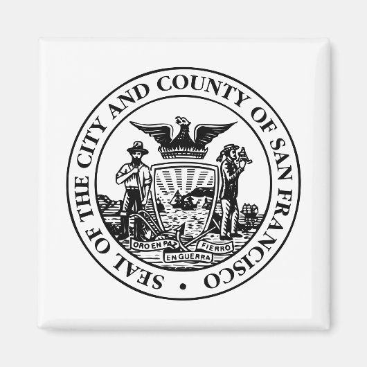 Stadszegel van San Francisco (Californië, Verenigd Magneet (Voorkant)