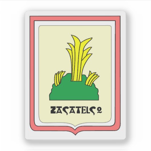 Stadszegel van Zacatelco, Mexico Sticker (Voorkant)