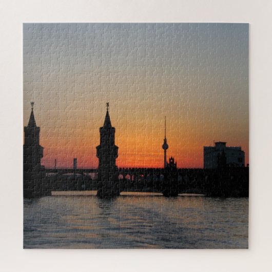 Stadszonnige landschap legpuzzel (Verticaal)