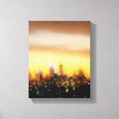 Stadszonsondergang Canvas Afdruk (Voorkant)