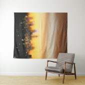 Stadszonsonderste digitale kunstpixelblokken wandkleed (In Situ (horizontaal))