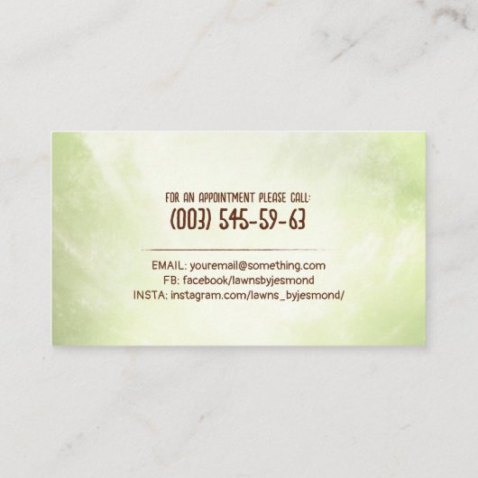 Stadszorg en landschapsarchitectuur - grasmaaierst visitekaartje (Achterkant)