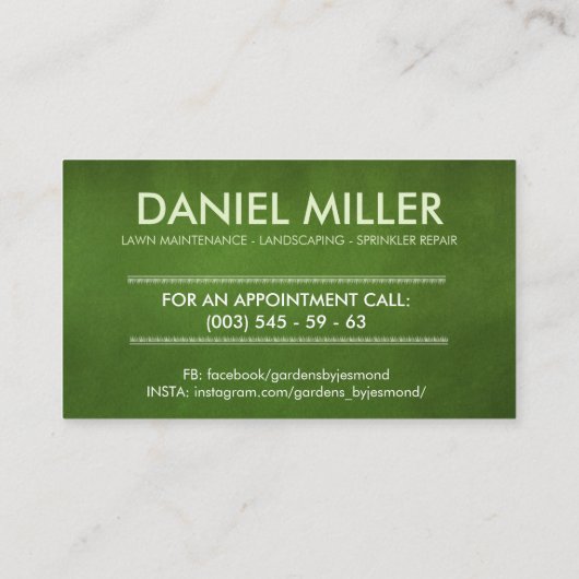 Stadszorg en landschapsarchitectuur visitekaartje (Achterkant)