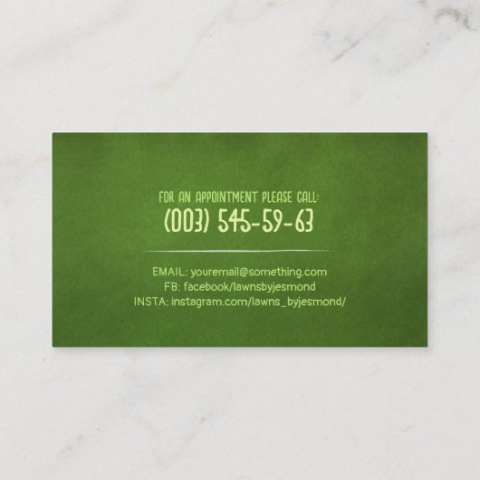 Stadszorg en landschapsarchitectuur - waterverf visitekaartje (Achterkant)