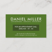 Stadszorg en tuinonderhoud Moderne reiniging Visitekaartje (Achterkant)