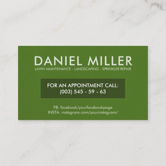 Stadszorg en tuinonderhoud Moderne reiniging Visitekaartje (Achterkant)