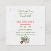 Stadszorg of landschapsontwerp vierkante visitekaartje (Achterkant)