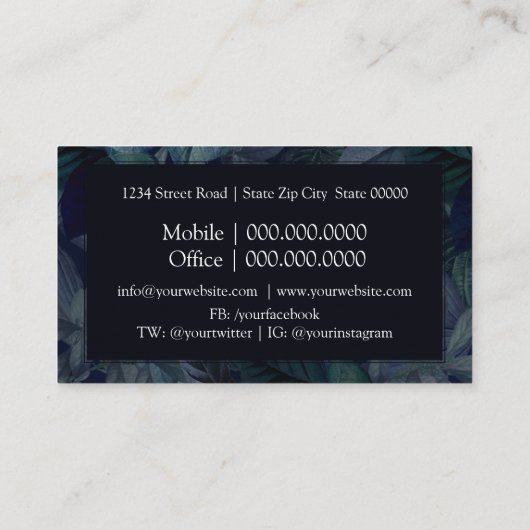 Stadszorg of landschapsontwerp visitekaartje (Achterkant)