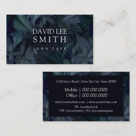 Stadszorg of landschapsontwerp visitekaartje (Voorkant / Achterkant)