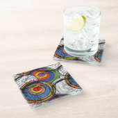 Stadszwuiten Glazen Onderzetter (Schuin)