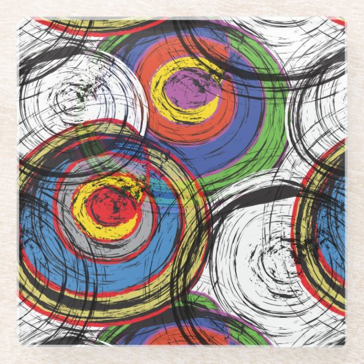 Stadszwuiten Glazen Onderzetter (Voorkant)