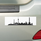 Stadt Berlin - Skyline 1c Bumpersticker (Op auto)