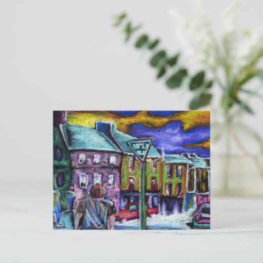 Stadt Dingle bij de schemering Briefkaart (Staand voorkant)