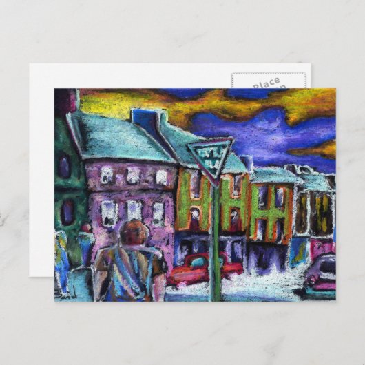 Stadt Dingle bij de schemering Briefkaart (Voorkant / Achterkant)