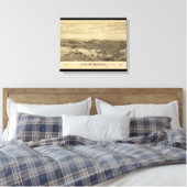 Stadt van Seattle Puget Sound Washington Map (1878 Canvas Afdruk (Insitu (Slaapkamer))