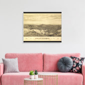 Stadt van Seattle Puget Sound Washington Map (1878 Canvas Afdruk (Insitu (Woonkamer))