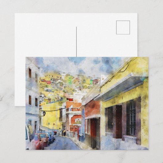 Stadtansicht von Las Palmas de Gran Canaria Briefkaart (Voorkant / Achterkant)