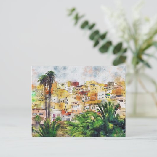 Stadtansicht von Las Palmas de Gran Canaria Briefkaart (Staand voorkant)