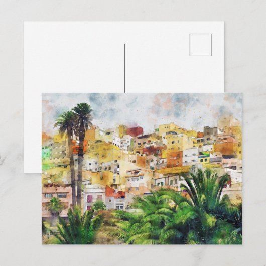 Stadtansicht von Las Palmas de Gran Canaria Briefkaart (Voorkant / Achterkant)
