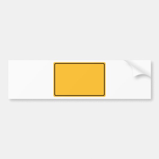 Stadtschild für eigenen Text Bumpersticker (Voorkant)