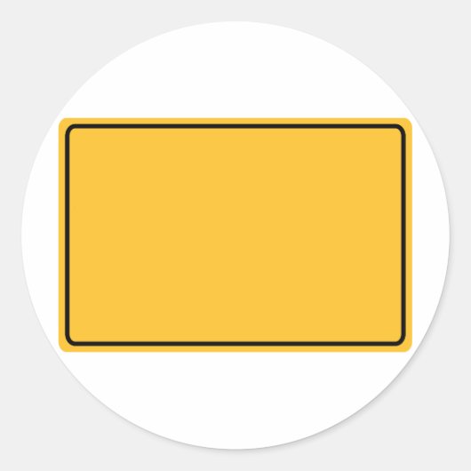 Stadtschild für eigenen Text Ronde Sticker (Voorkant)