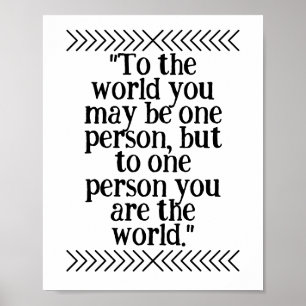 Staël "Voor de wereld kun je één persoon zijn, Poster