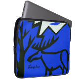 Staf in bergen, naïef abstract laptop sleeve (Voorkant Rechts)