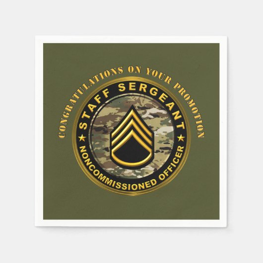 Staf Sergeant Promotie SSG Servet (Voorkant)