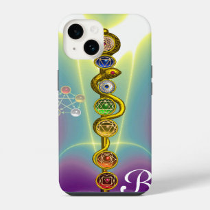 STAF VAN ASCLEPIUS 7 CHAKRA'S, YOGA, SPIRITUELE EN iPhone 14 HOESJE