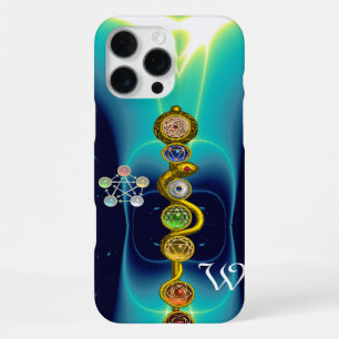 STAF VAN ASCLEPIUS 7 CHAKRA'S, YOGA, SPIRITUELE EN iPhone 16 PRO MAX HOESJE